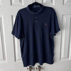 Polo by Ralph Lauren Men's Blue Polo Shirt + Multicolor logo